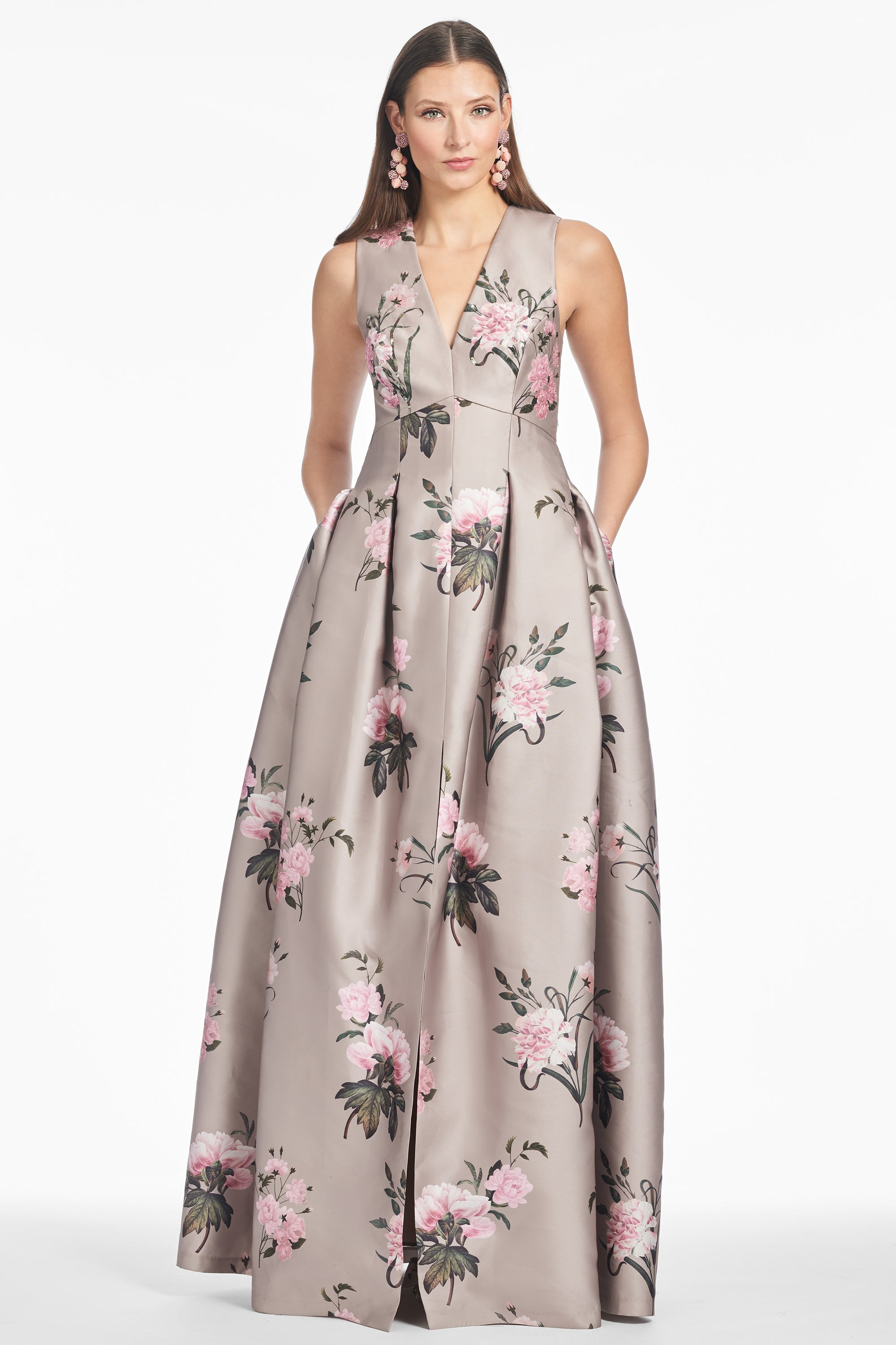 EMBELLISHED BROOKE GOWN - PEWTER ENGLISH ROSE - 3