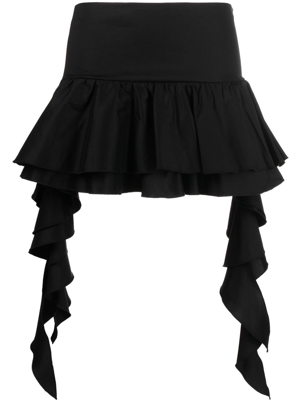 draped peplum mini skirt - 1