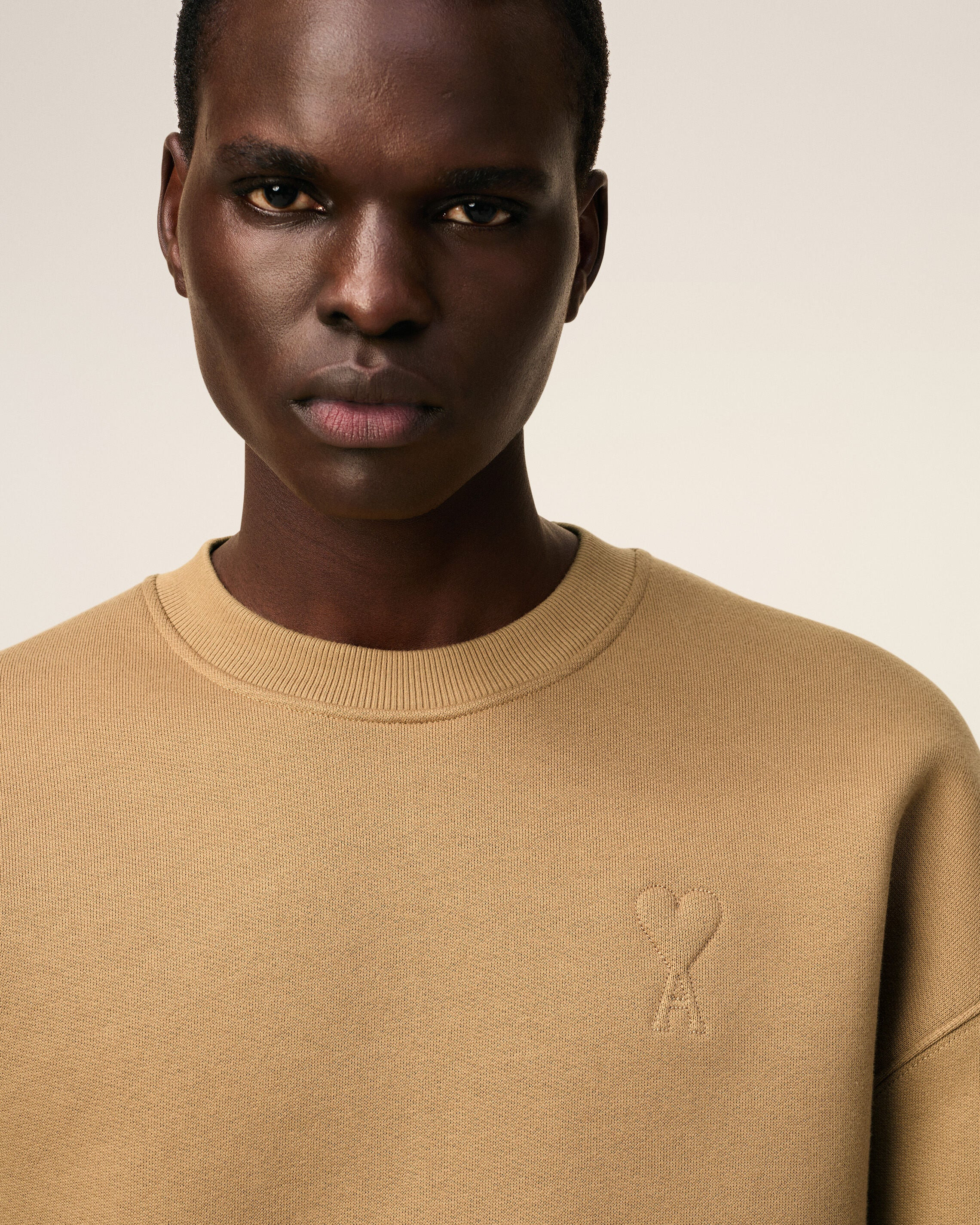 BROWN COTTON AMI DE COEUR SWEATSHIRT - 4