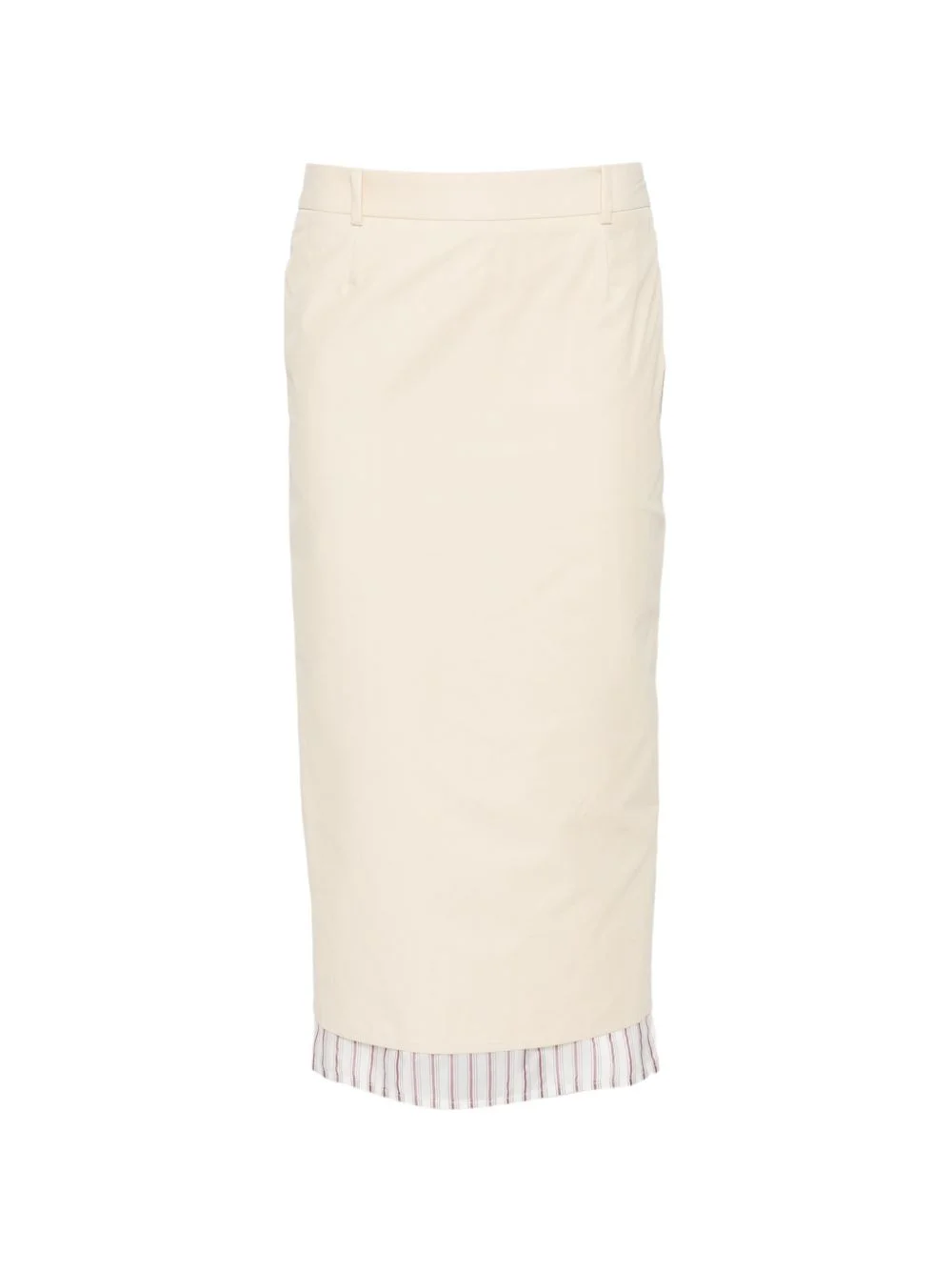 striped-hem midi skirt - 1
