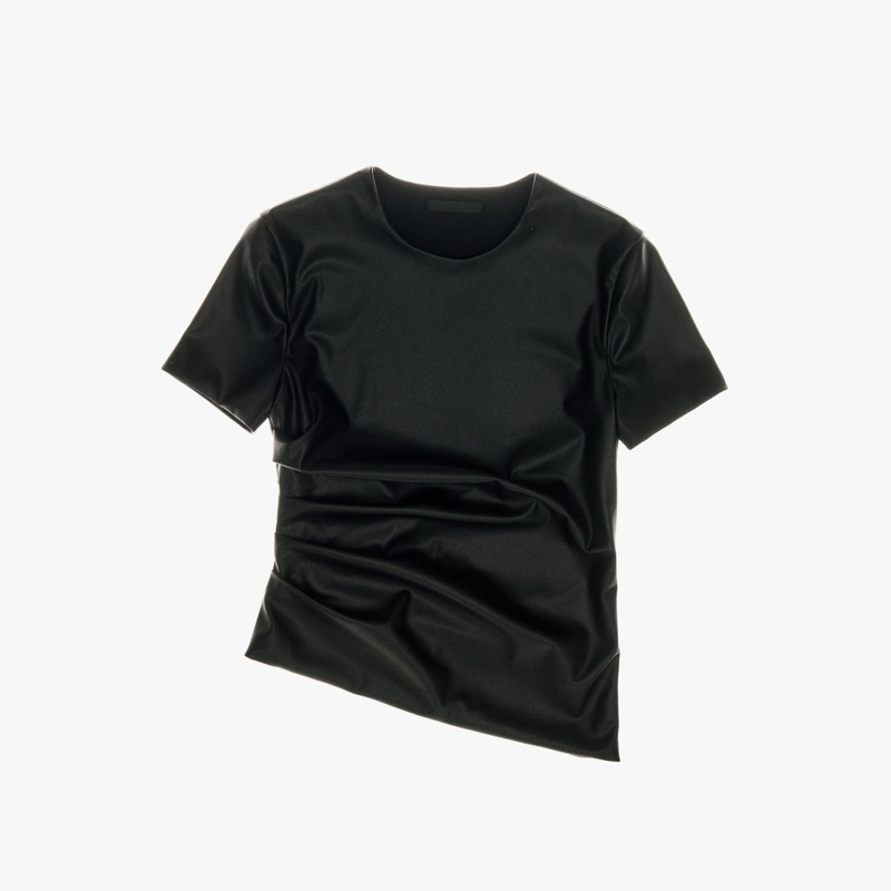 FAUX LEATHER TWIST TEE 1