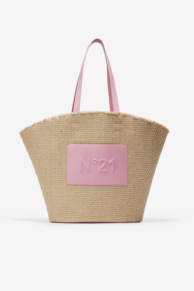 LOGO-EMBOSSED WOVEN SHOPPER 1