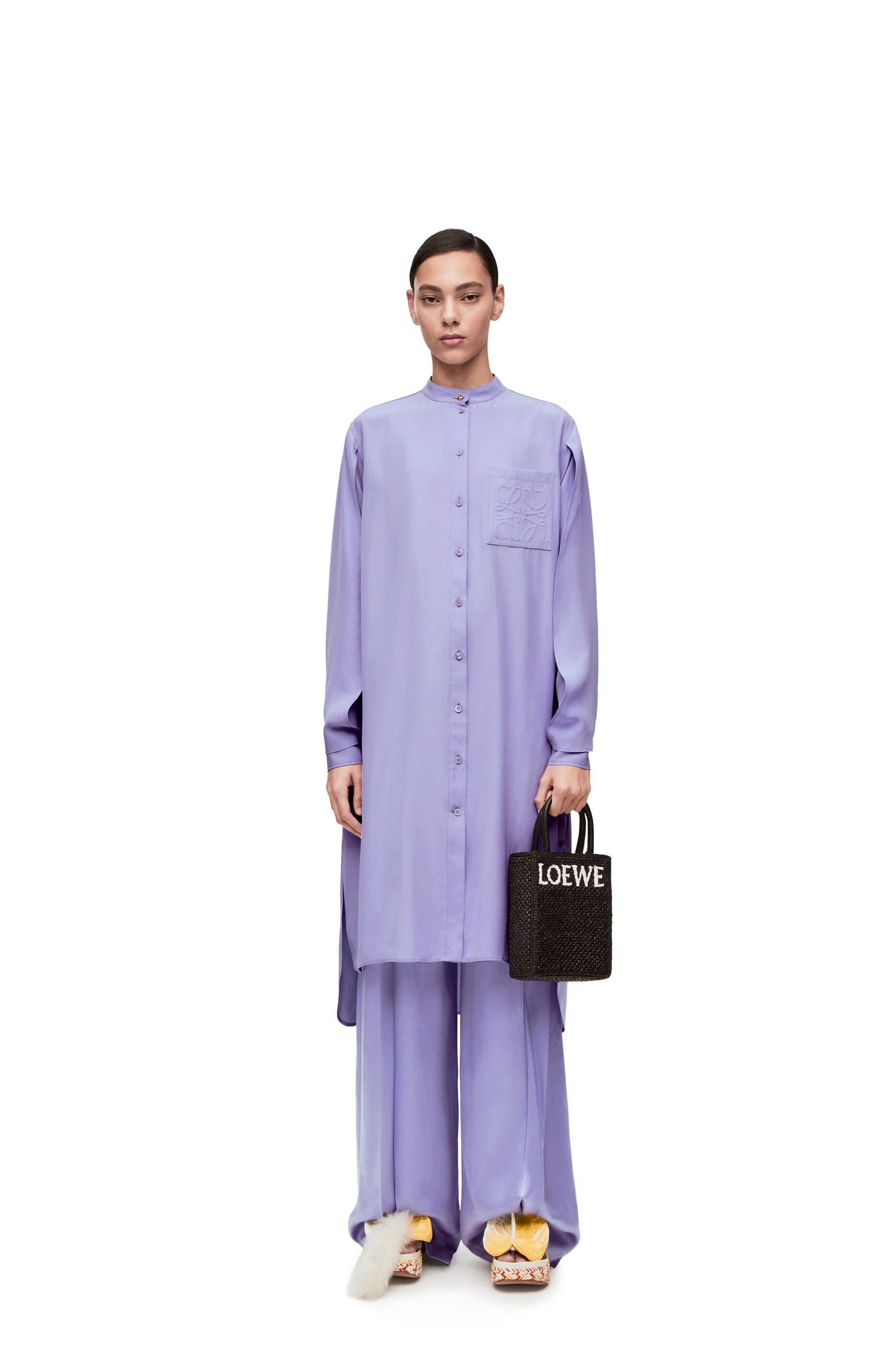 Anagram tunic dress in silk toile - 2