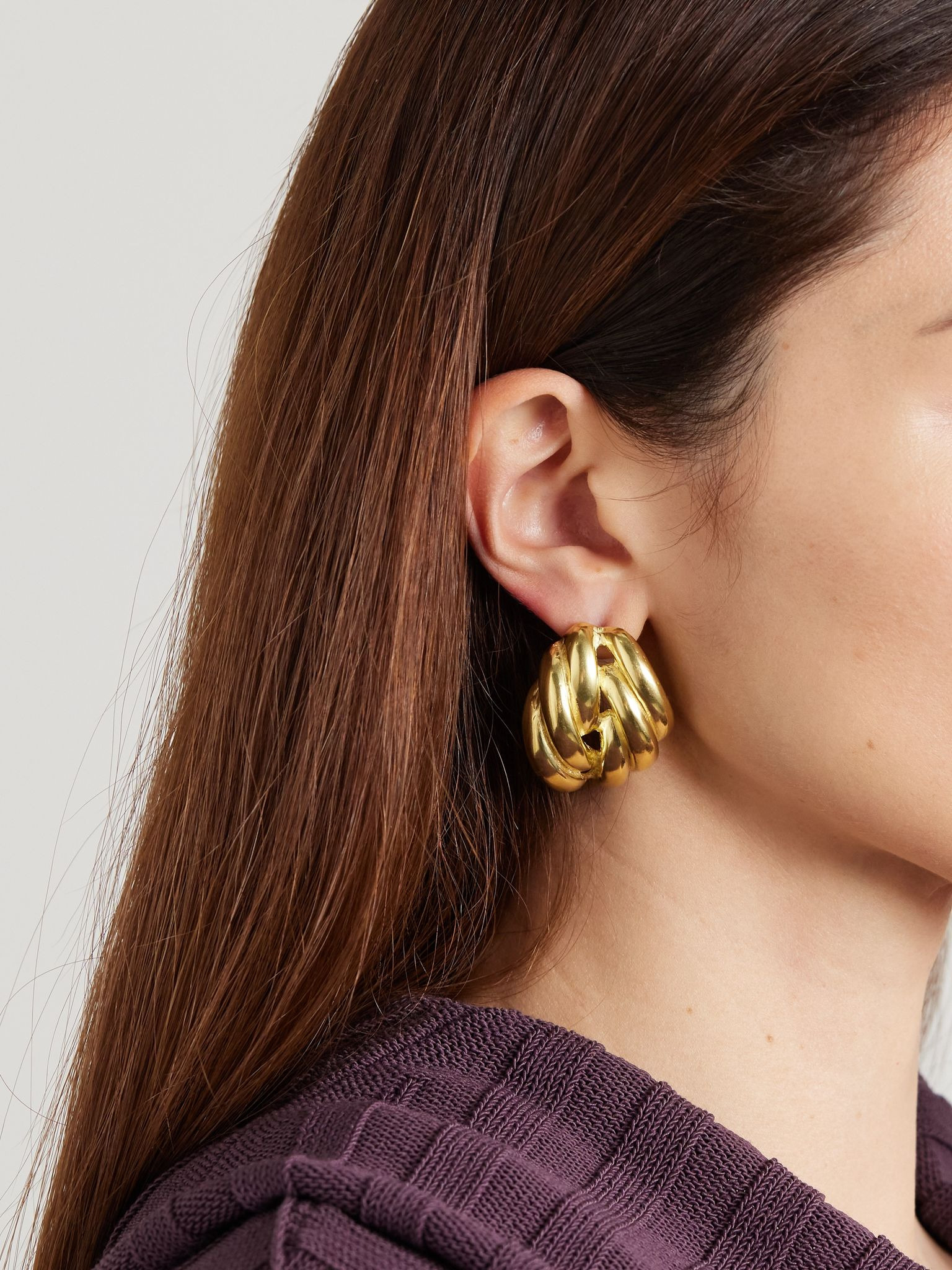 + Danielle Copperman Clos gold-plated earrings Gold - 2