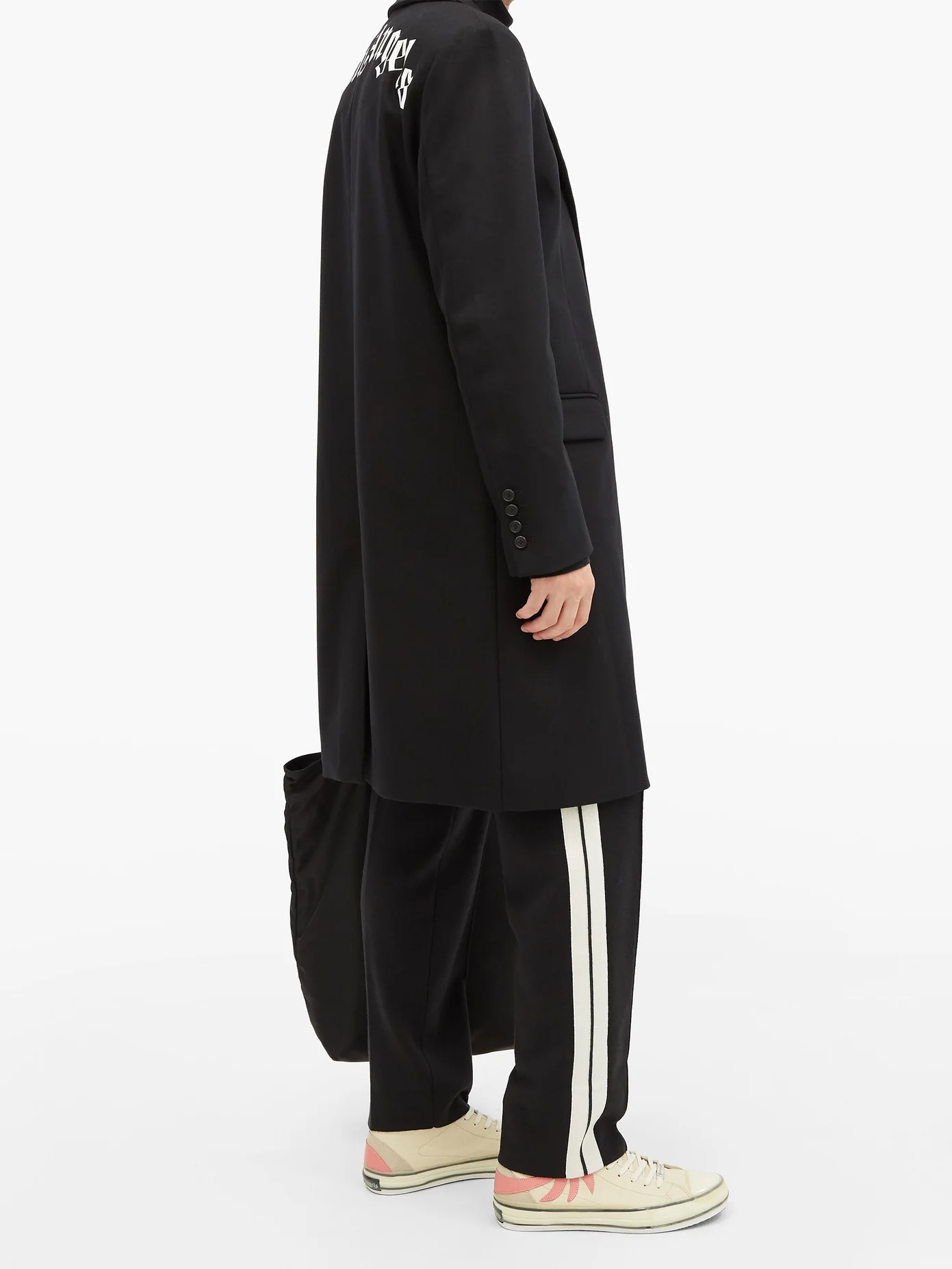 Side-stripe cashmere-blend track pants - 2