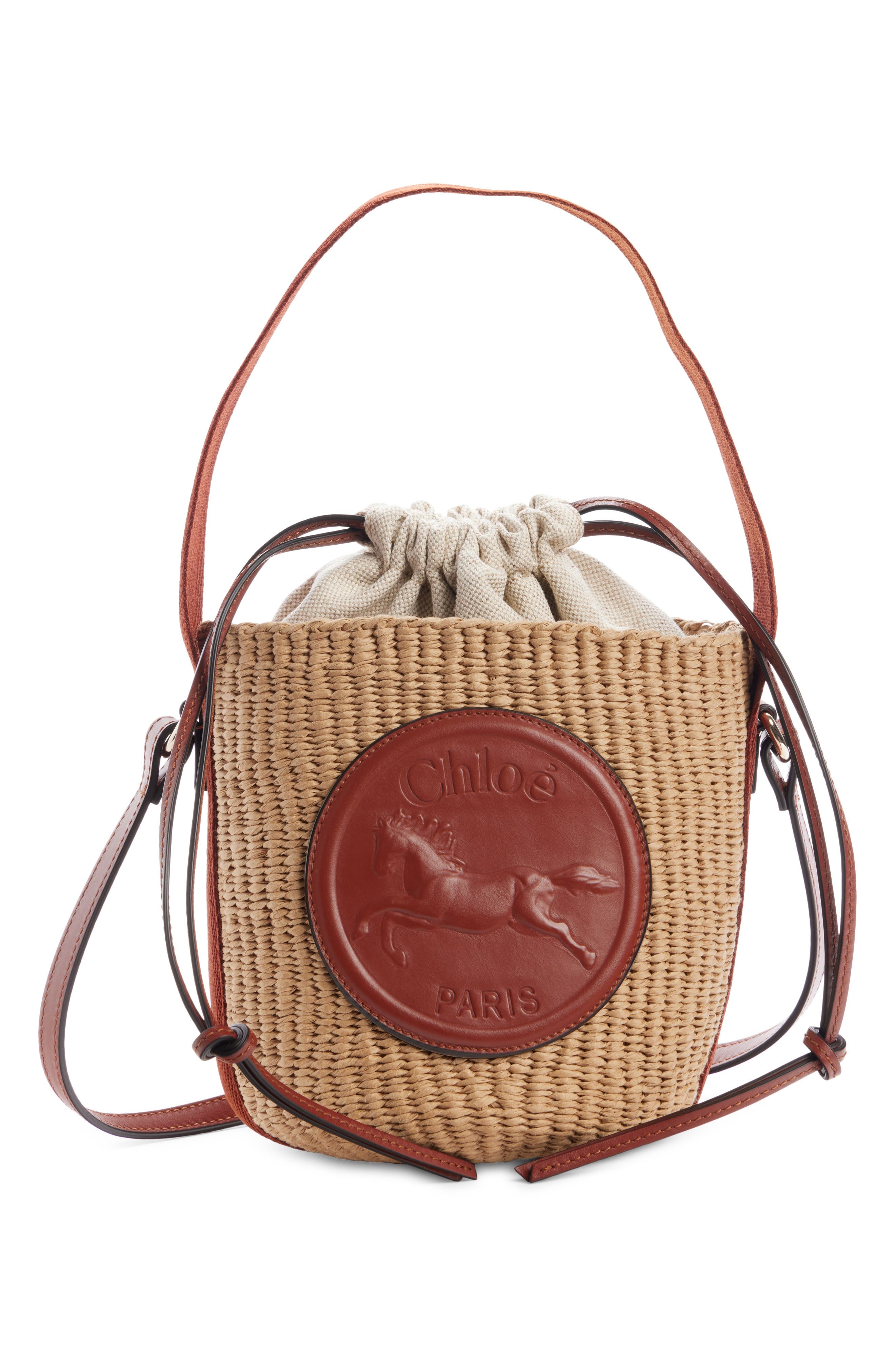 Chloé Small Horse Medal Basket Bag in 27S Sepia Brown at Nordstrom - 1