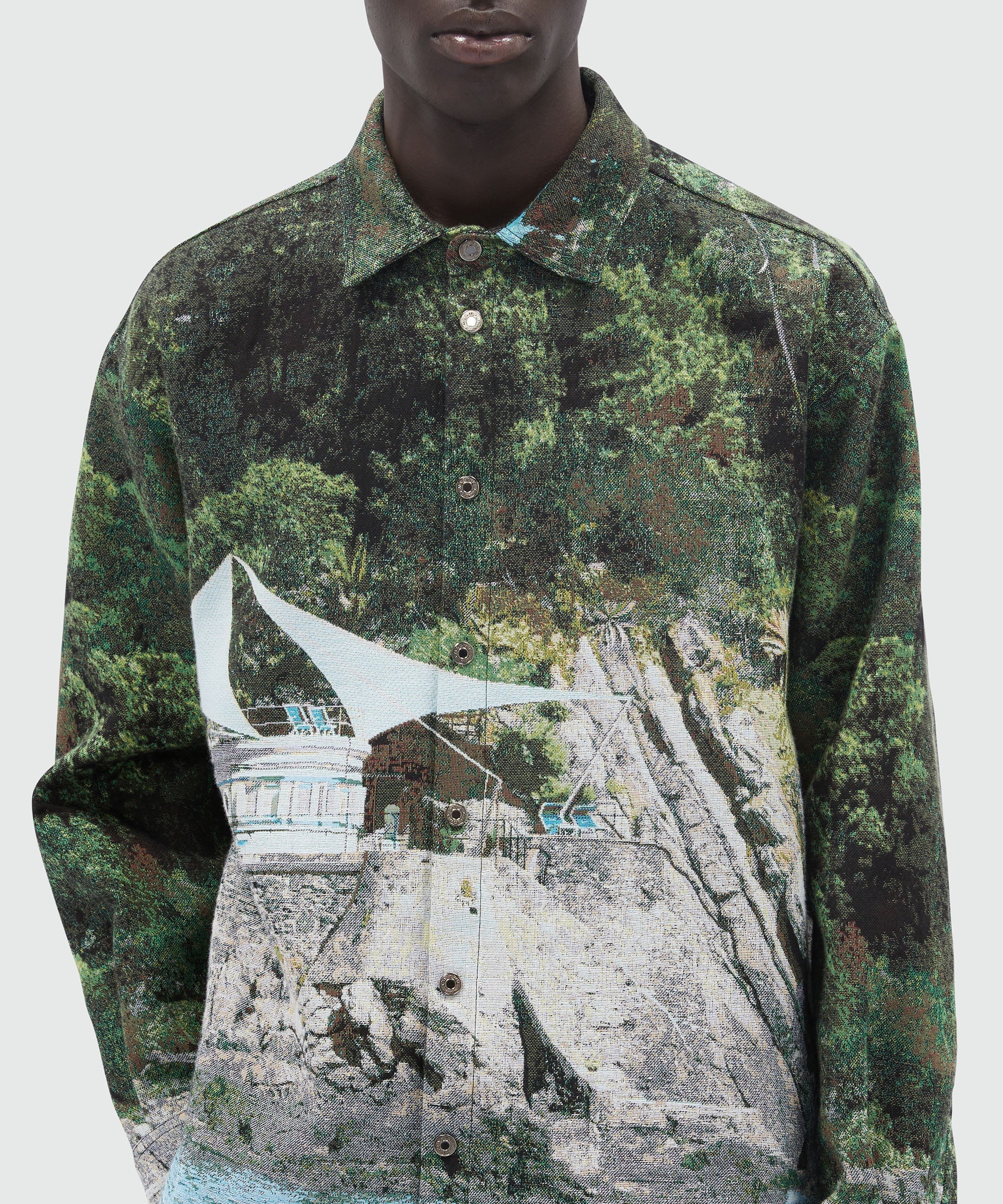"La Vedetta" patterned jacquard shirt - 5