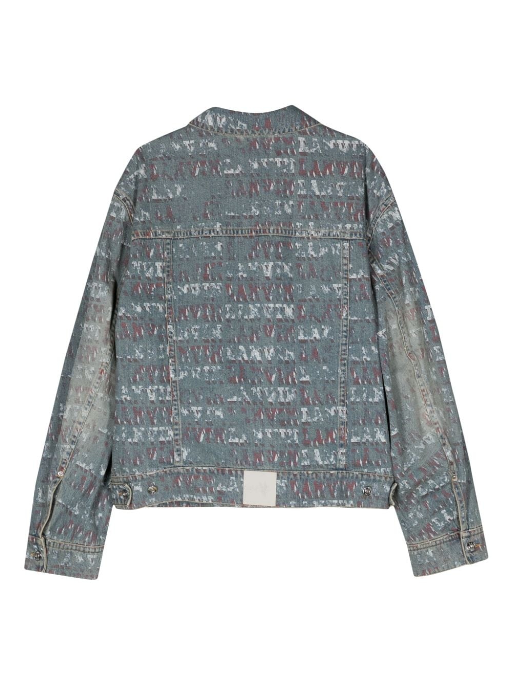 stamp-effect denim jacket - 2