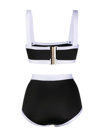 Balmain two-tone buttoned-bikini set outlook