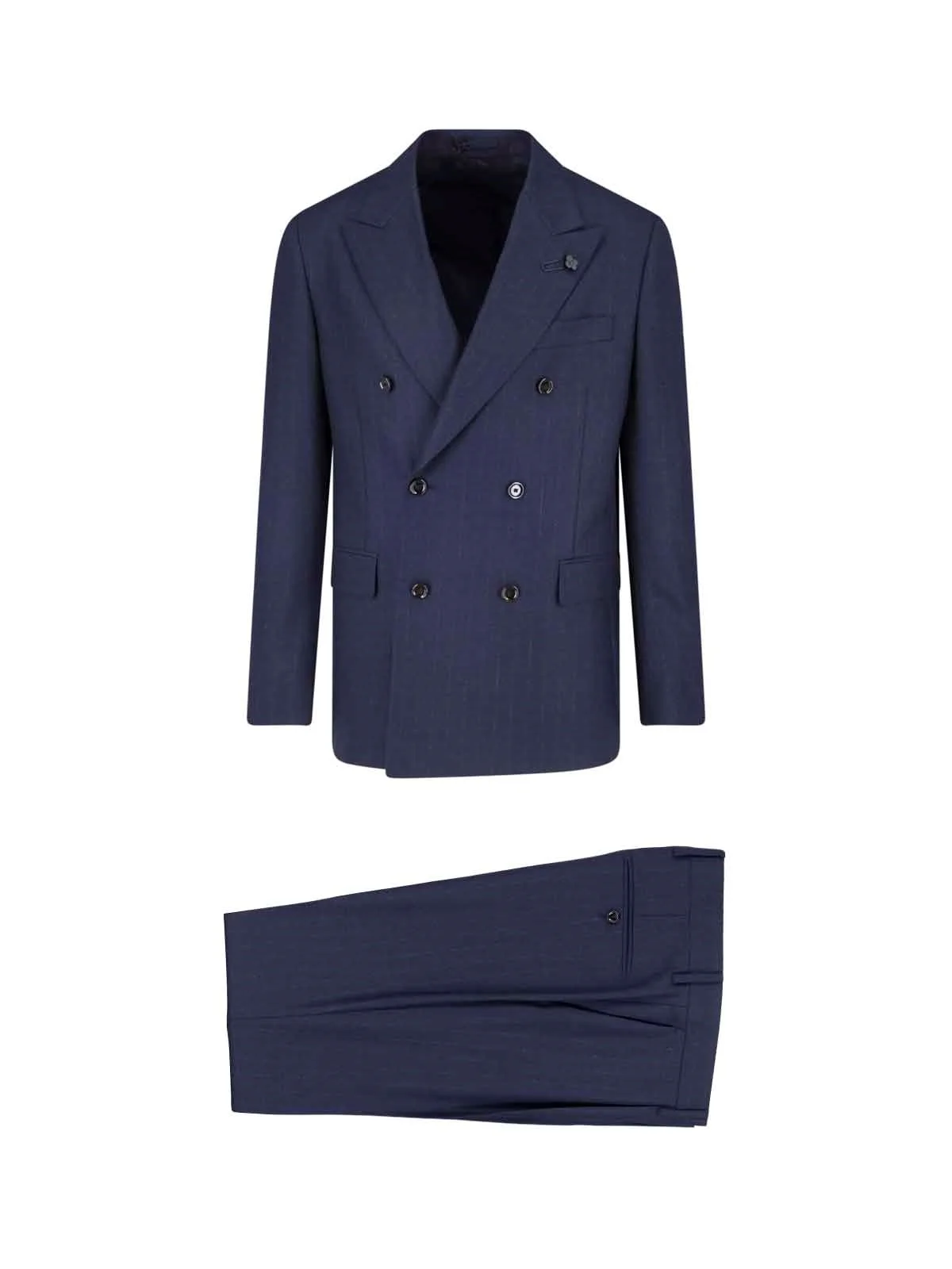 DOUBLE-BREASTED SUIT IN VIRGIN WOOL - 1