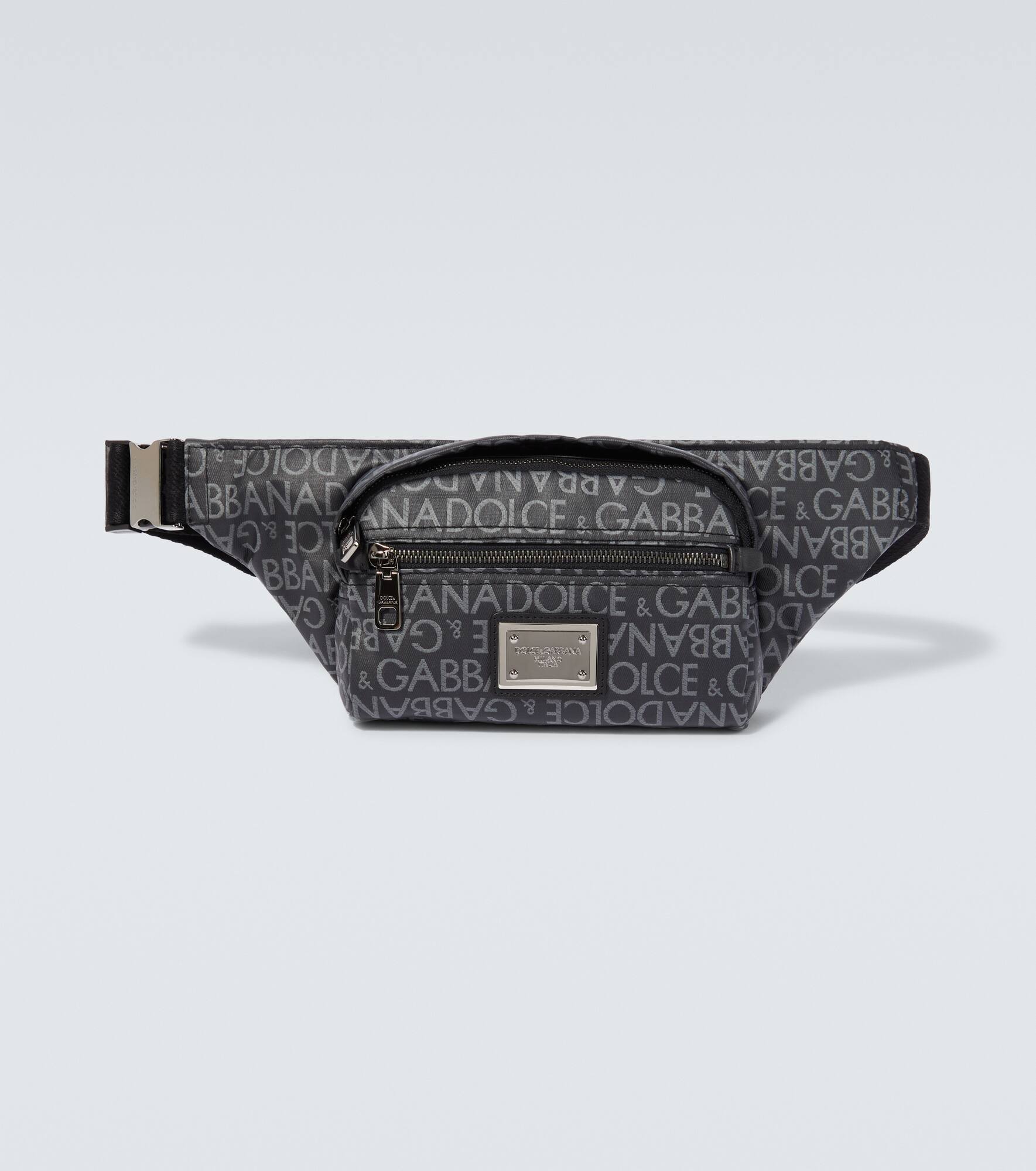 Small logo jacquard belt bag - 1