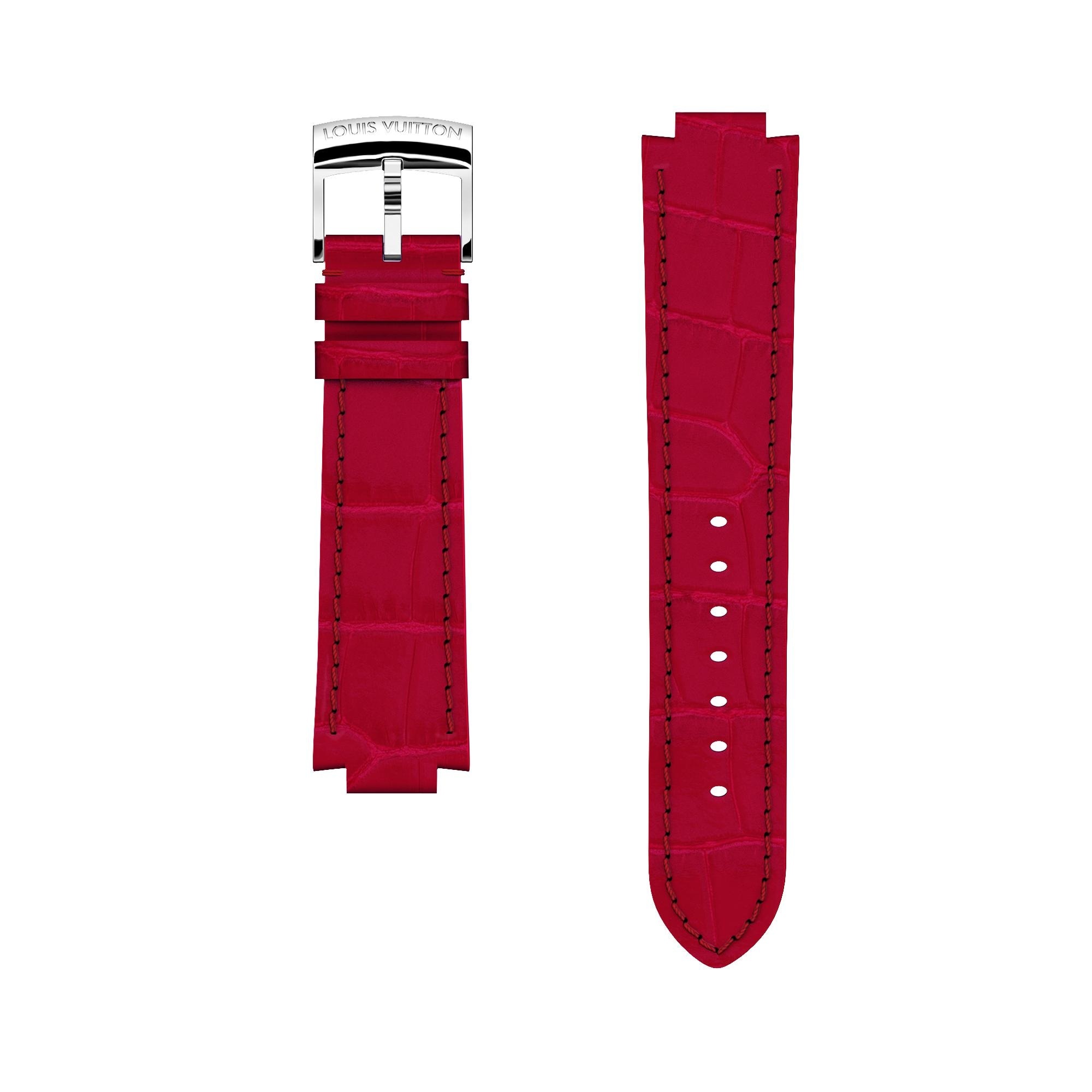 STRAP TAMBOUR ALLIGATOR RED L/L - 1