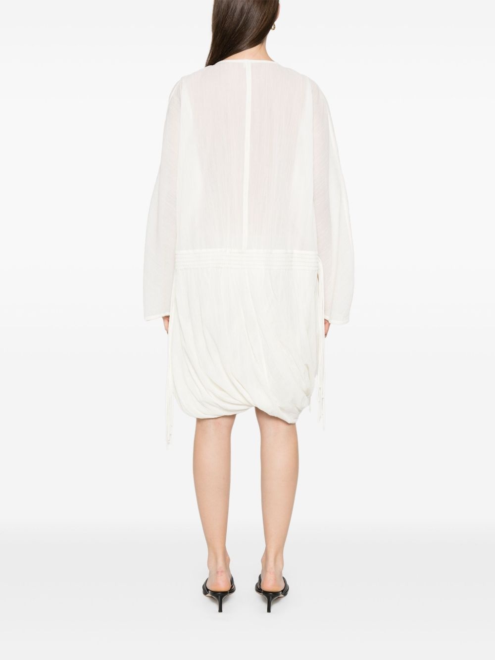 drawstring-waist dress - 4