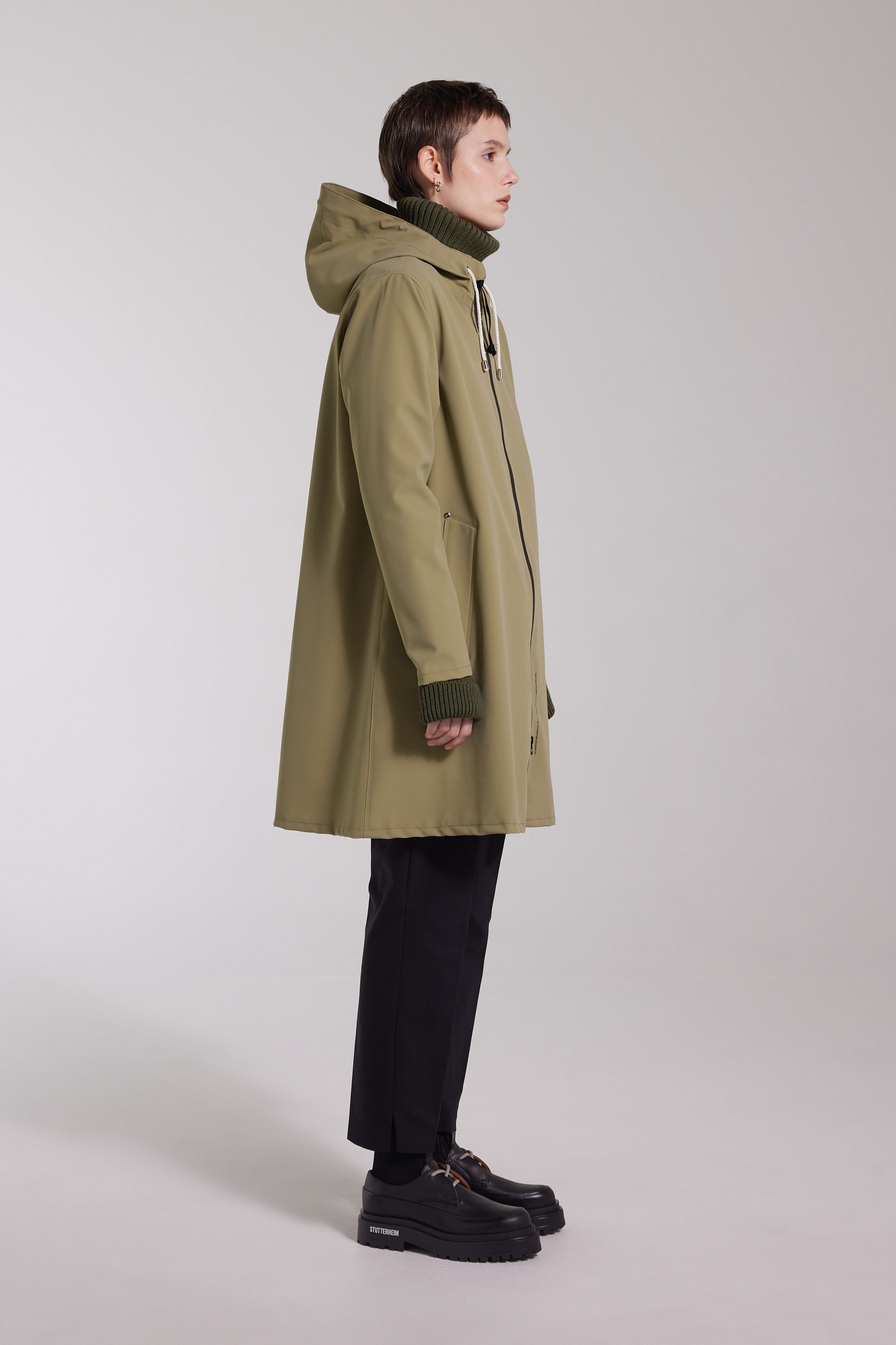 Mosebacke Lightweight Matte Zip Raincoat Aloe - 5