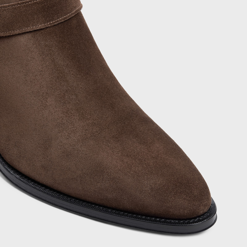CELINE CAMARGUE Biker chelsea boot in Suede Calfskin 4