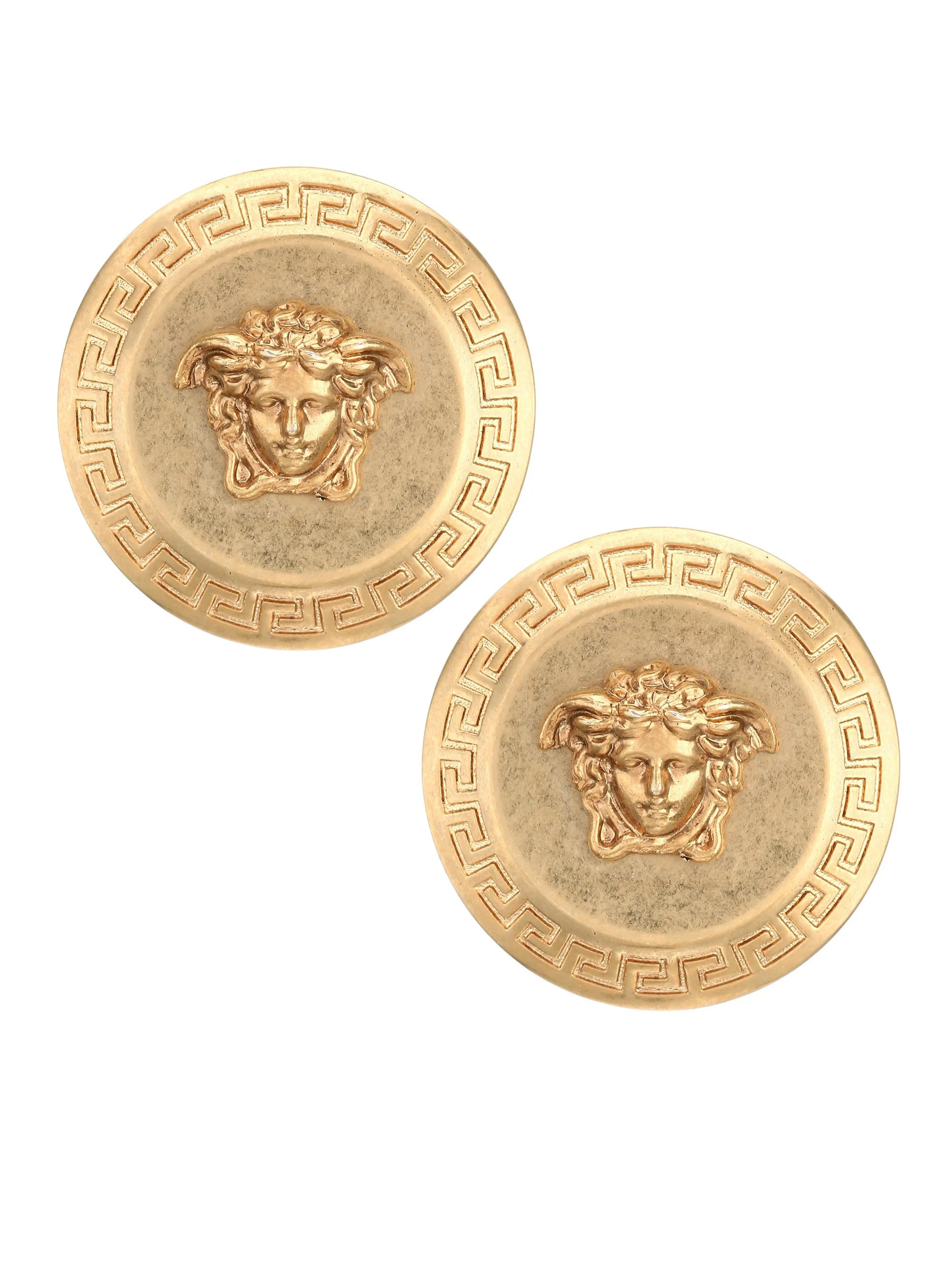 Women's Tribute Goldtone Button Earrings - Gold - 1