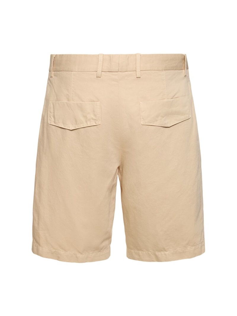 Summer cotton & linen chino shorts - 5
