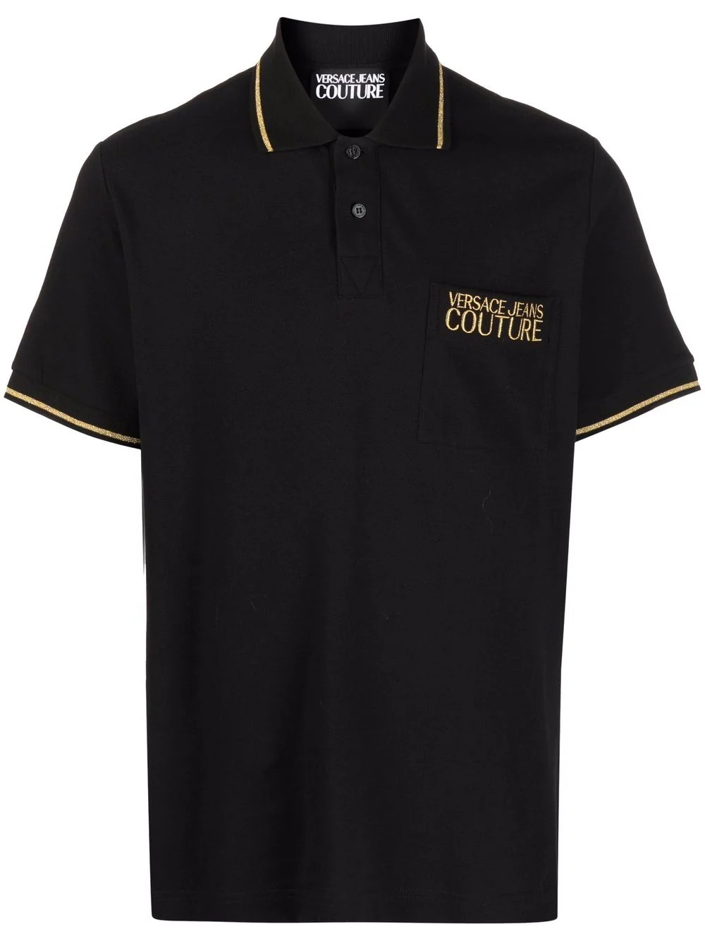 embroidered-logo cotton polo shirt - 1