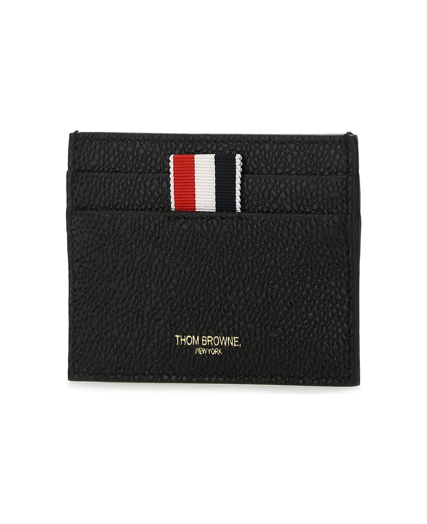 Black Leather Card Holder - 2