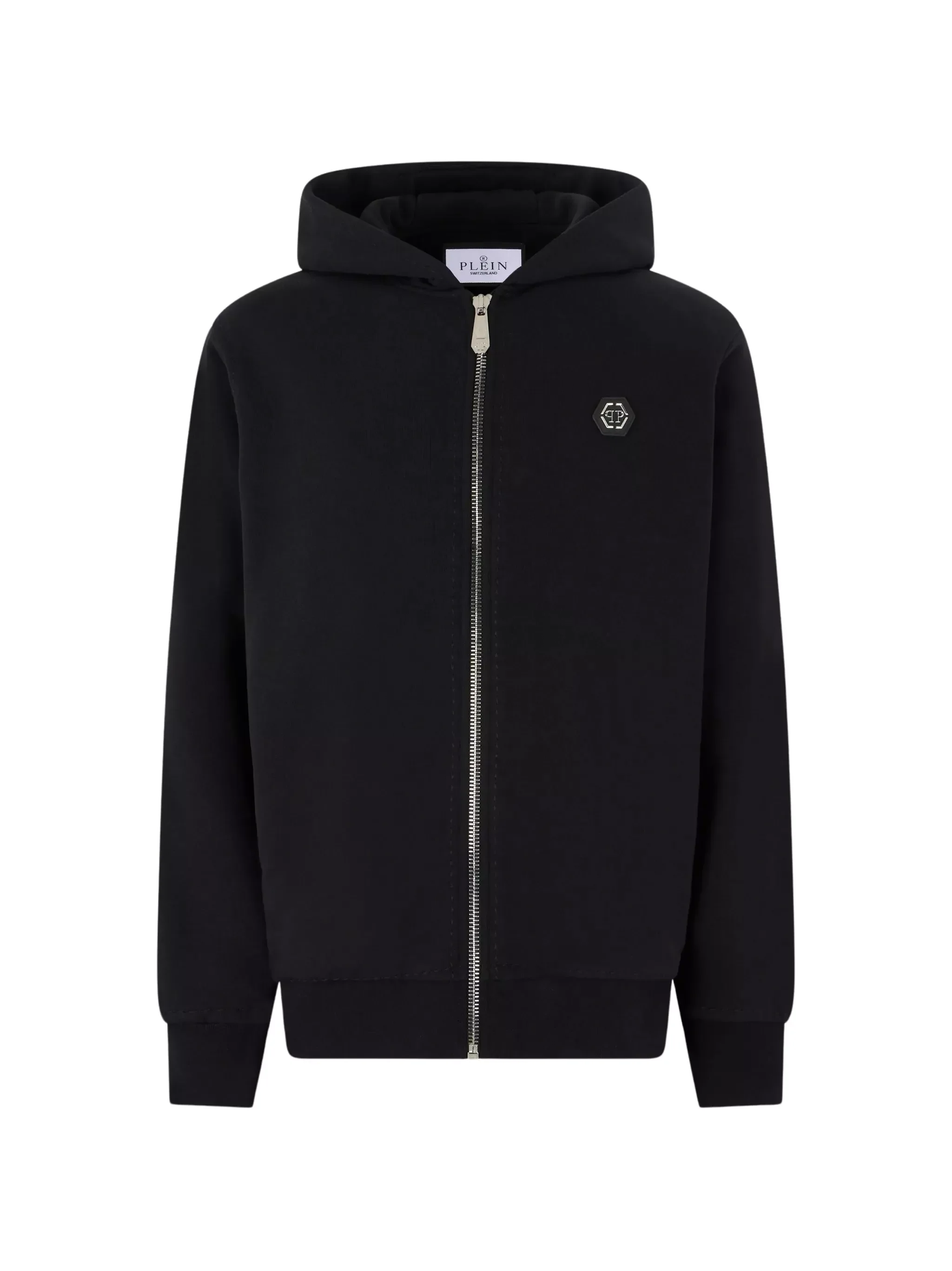 Hooded Sweatshirt with Logo Plaque - 1