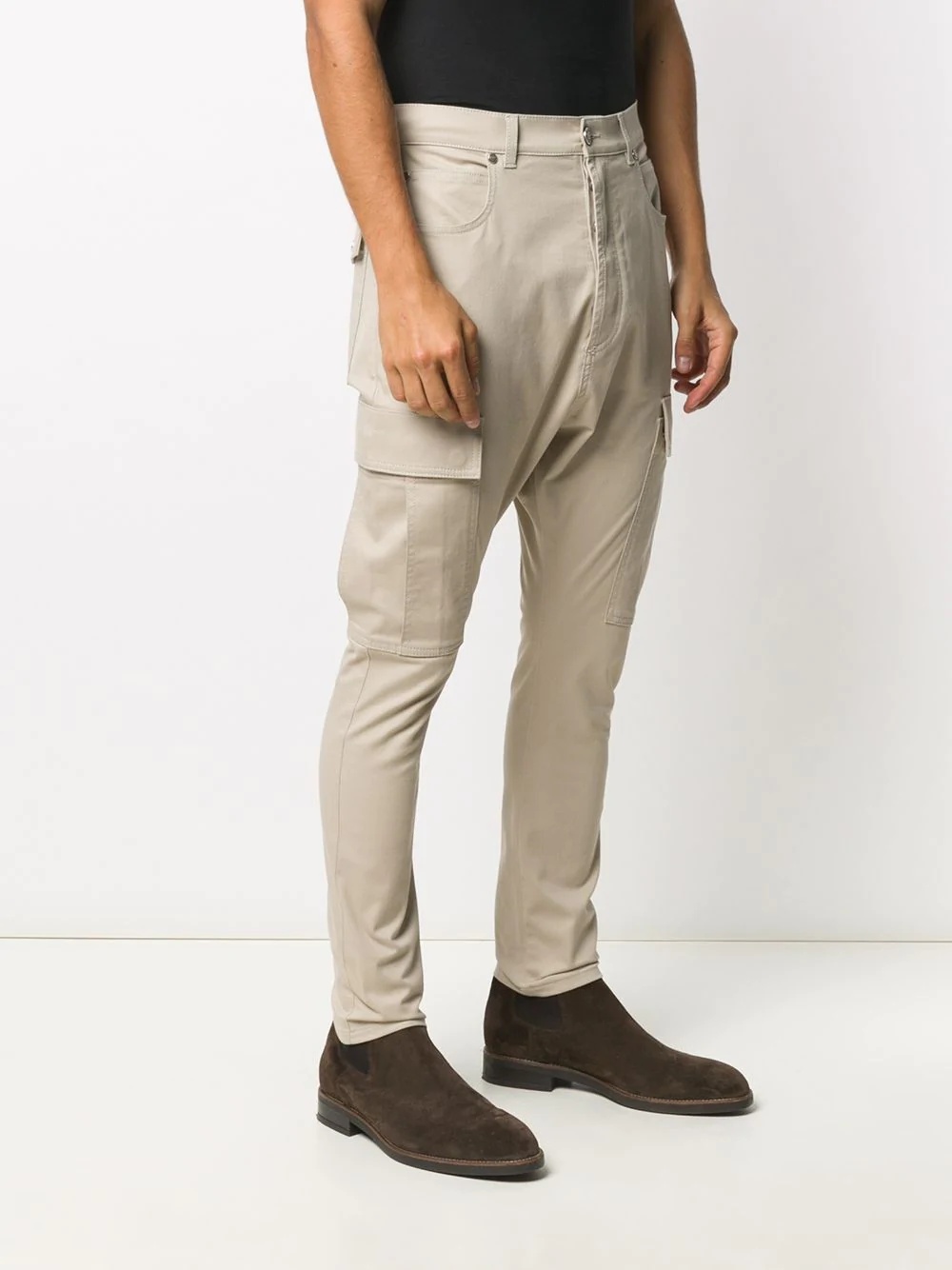 slim-fit cargo trousers - 3