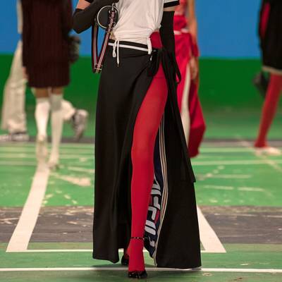 Y/Project Long Jersey Skirt in Black outlook