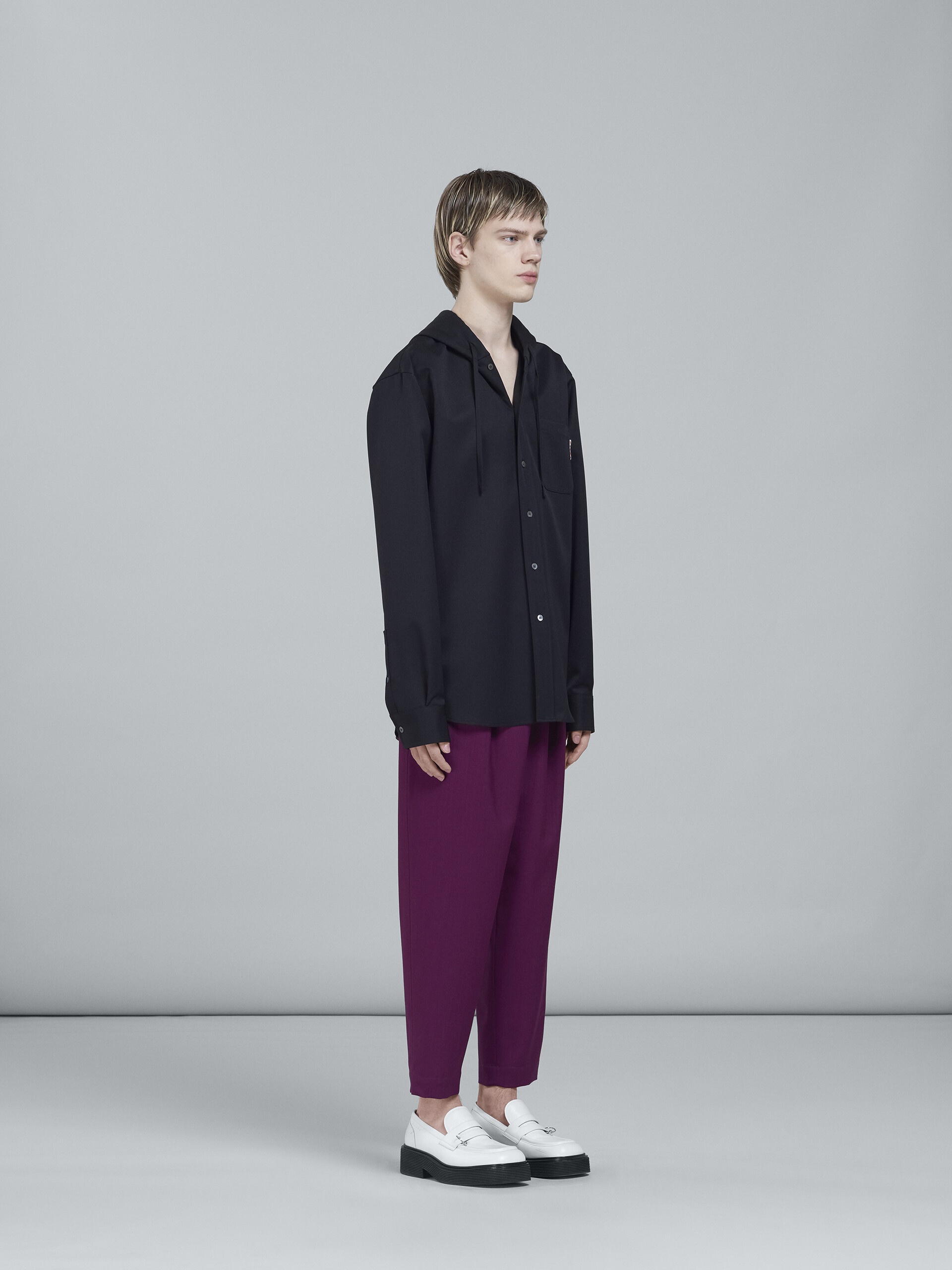 PURPLE TROPICAL WOOL PANTS - 5