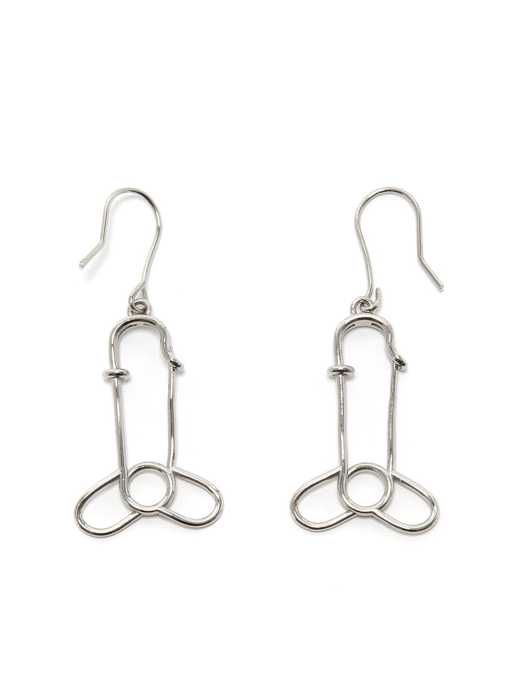 safety-pin pendant earrings - 2
