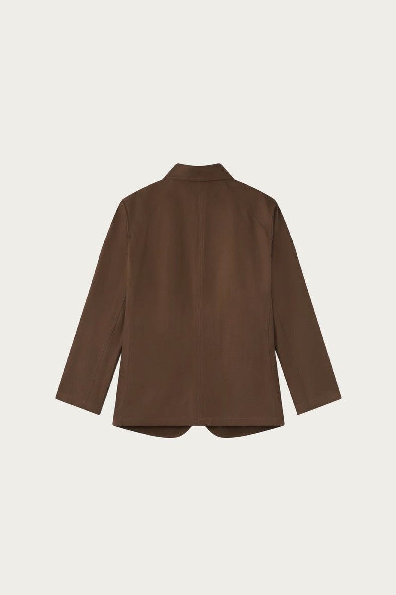 aaron levine Cotton Linen Suit Jacket - Brown outlook