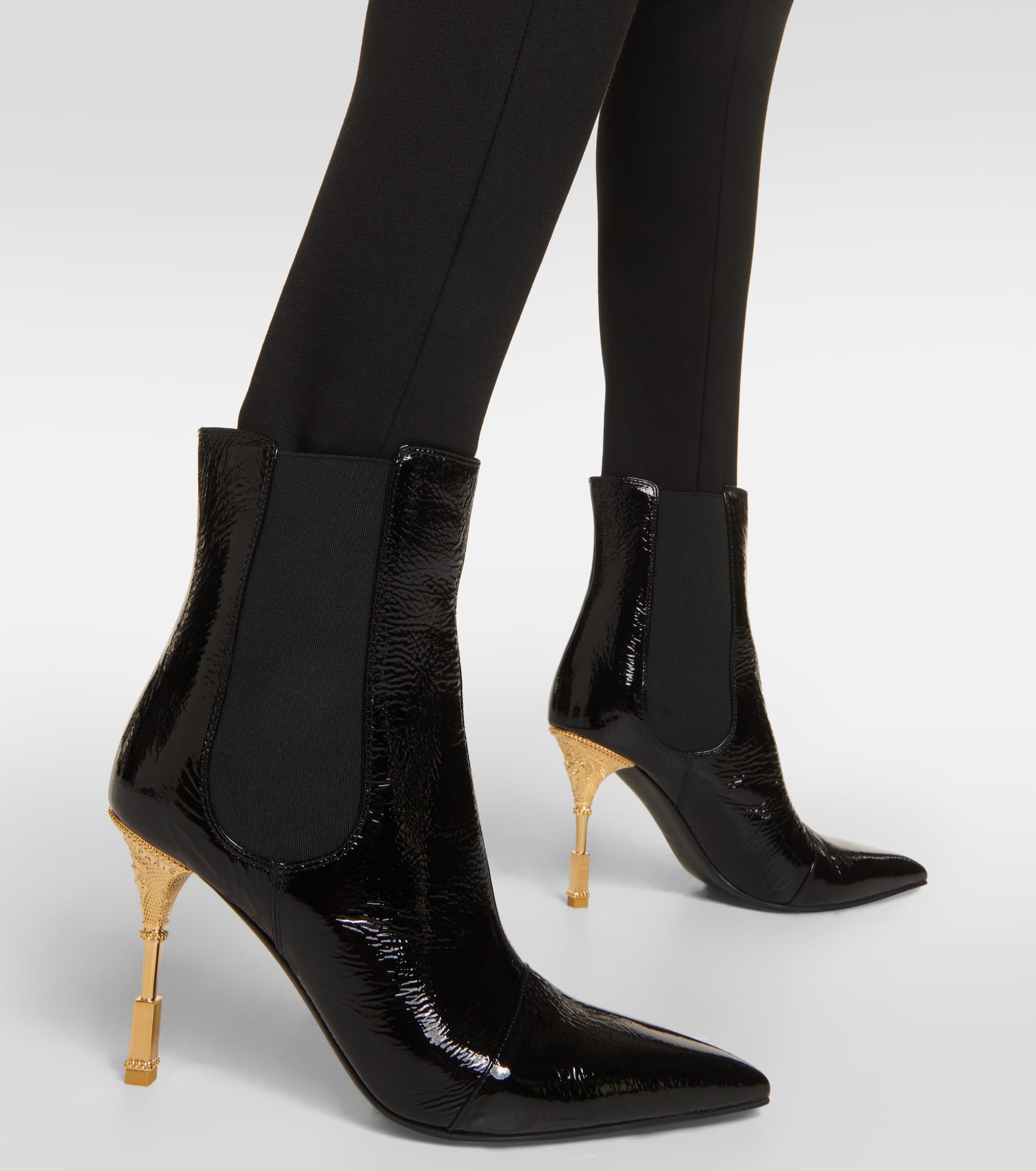 Patent leather ankle boots - 4