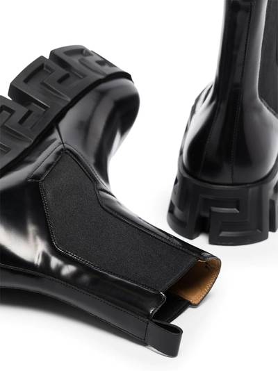 VERSACE Greca Labyrinth leather Chelsea boots outlook