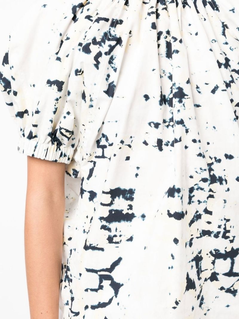 Kaleidoscope puff-sleeve blouse - 5
