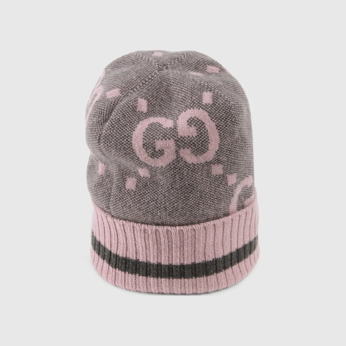 GG knit cashmere hat - 3