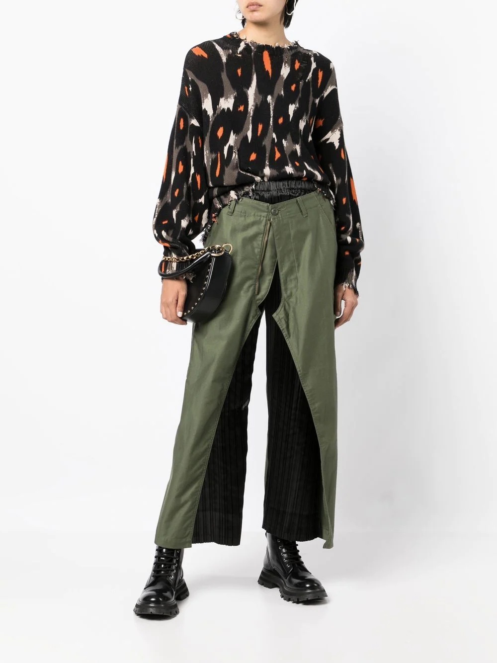 layered cargo trousers - 2