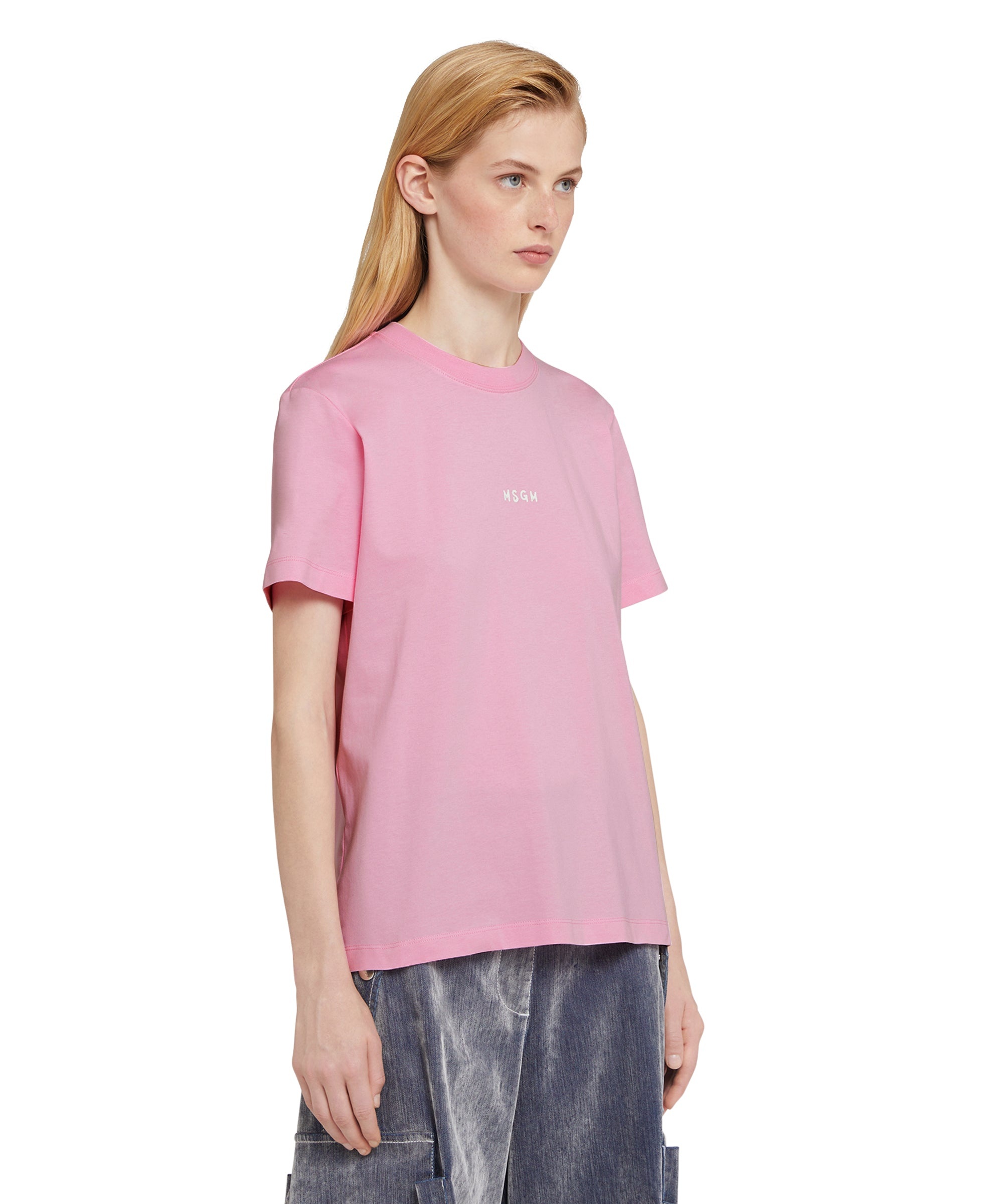 Cotton T-shirt with micro logo - 4
