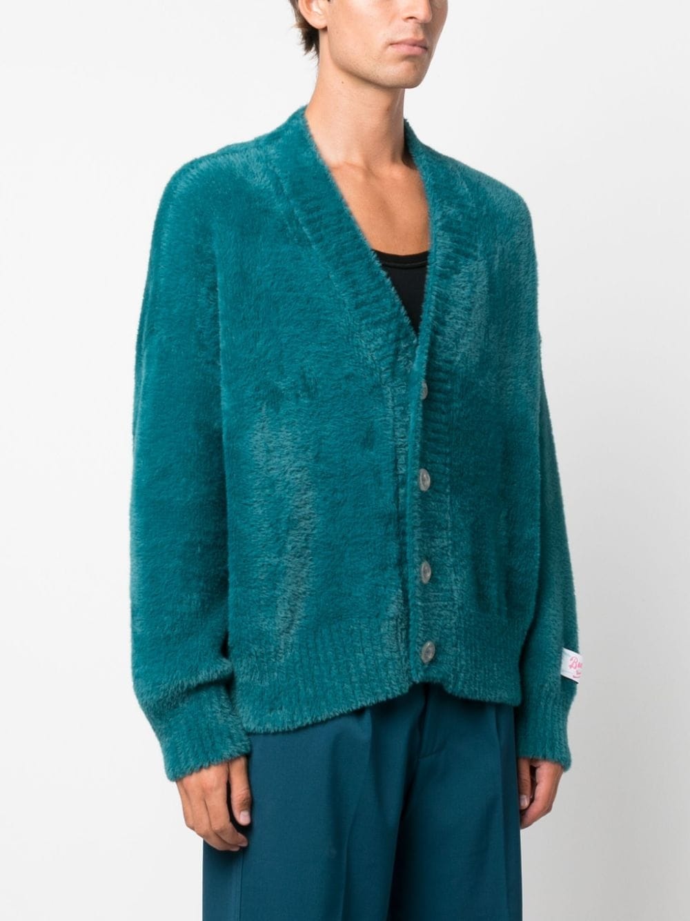 knitted V-neck cardigan - 3