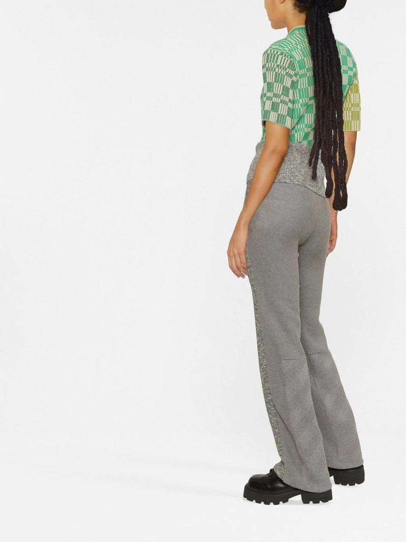 high-waist marl-knit trousers 3