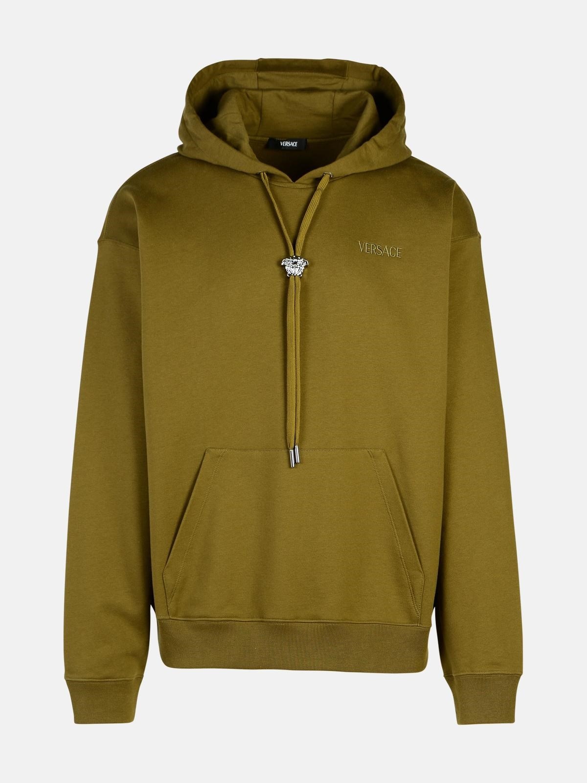GREEN COTTON SWEATSHIRT - 1