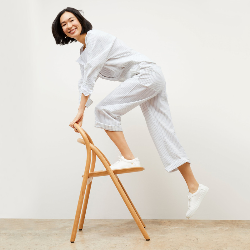 Madelyn Pull-On Pant - Poplin Stripe 10