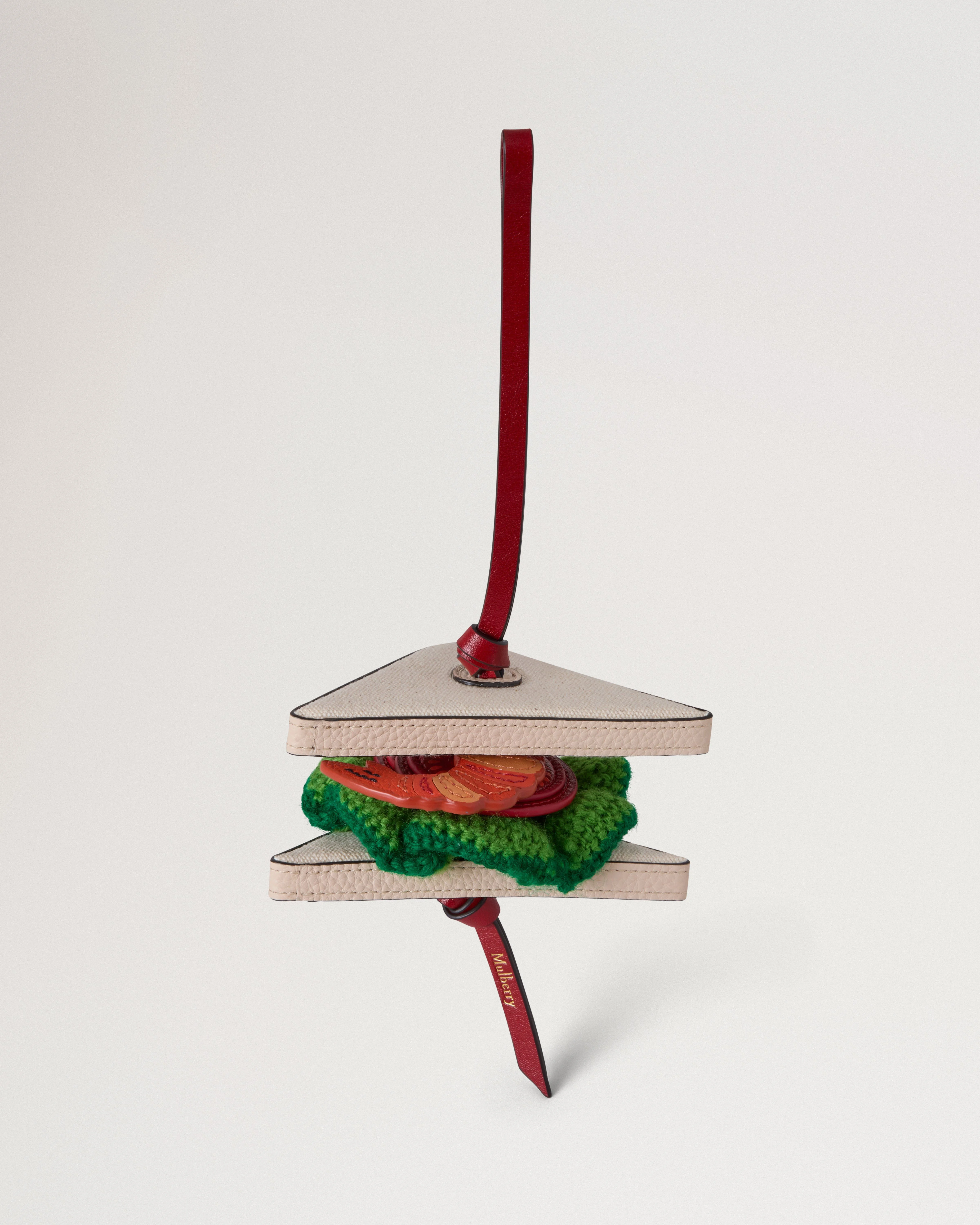 British Summer Bag Charm - Sandwich Multicolour Mixed Material - 1