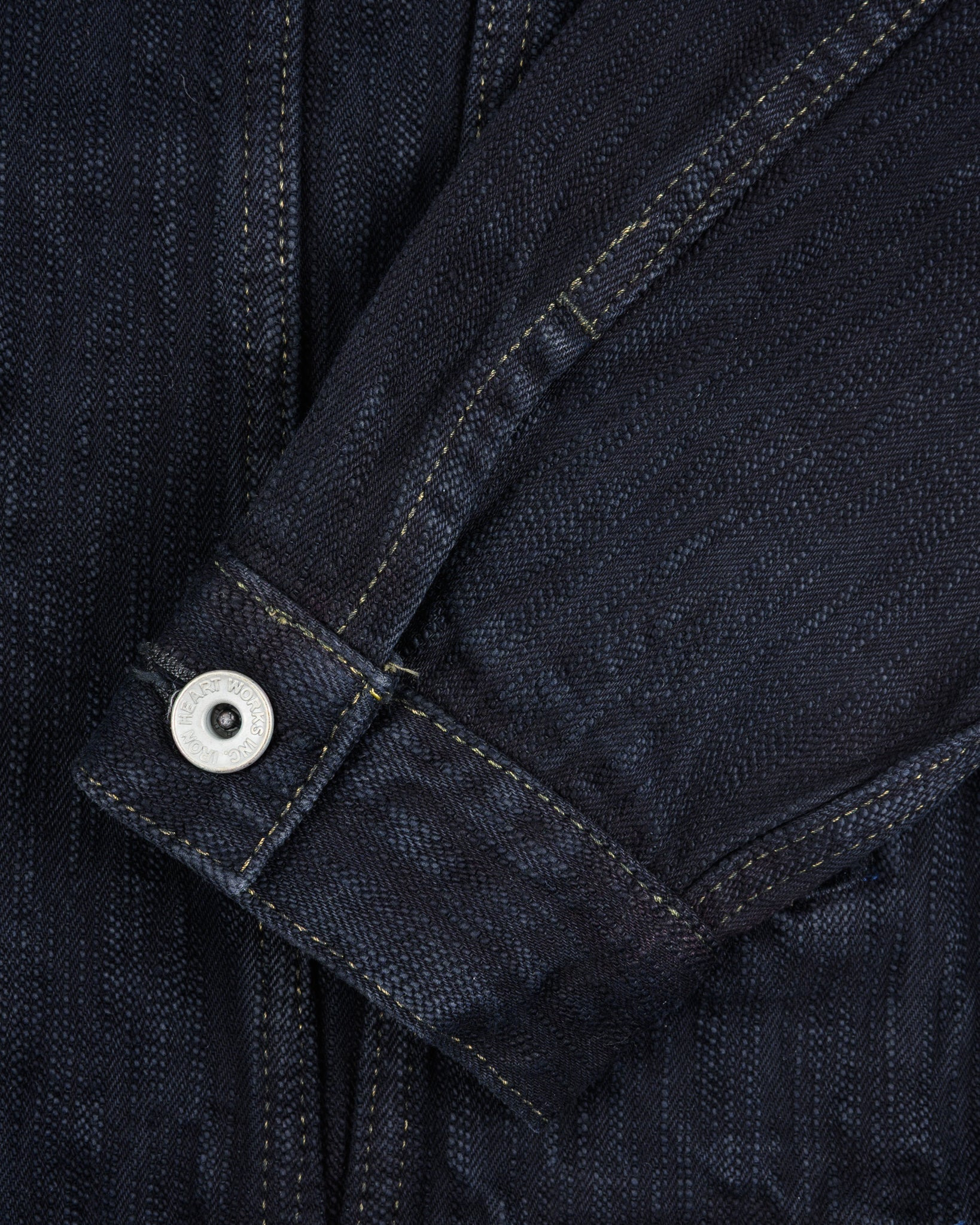IH-526J-SLBod 16oz Slubby Selvedge Denim Type III Jacket - Indigo Overdyed Black - 9