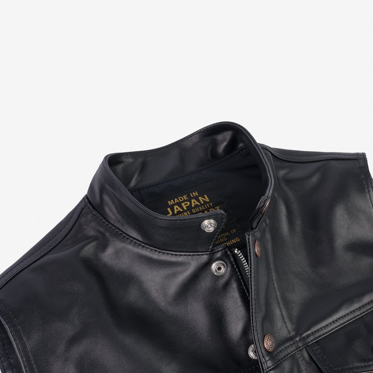 IHV-45-BLK Japanese Steerhide Modified Type III Vest - Black - 9
