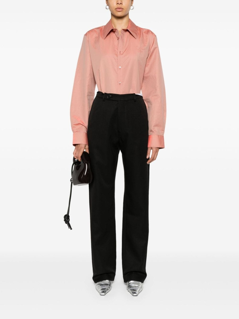 Martine Rose logo-embroidered metallic shirt outlook