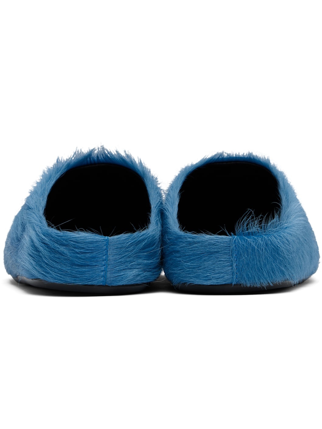 Blue Long Hair Calfskin Fussbett Slip-on Loafers - 2