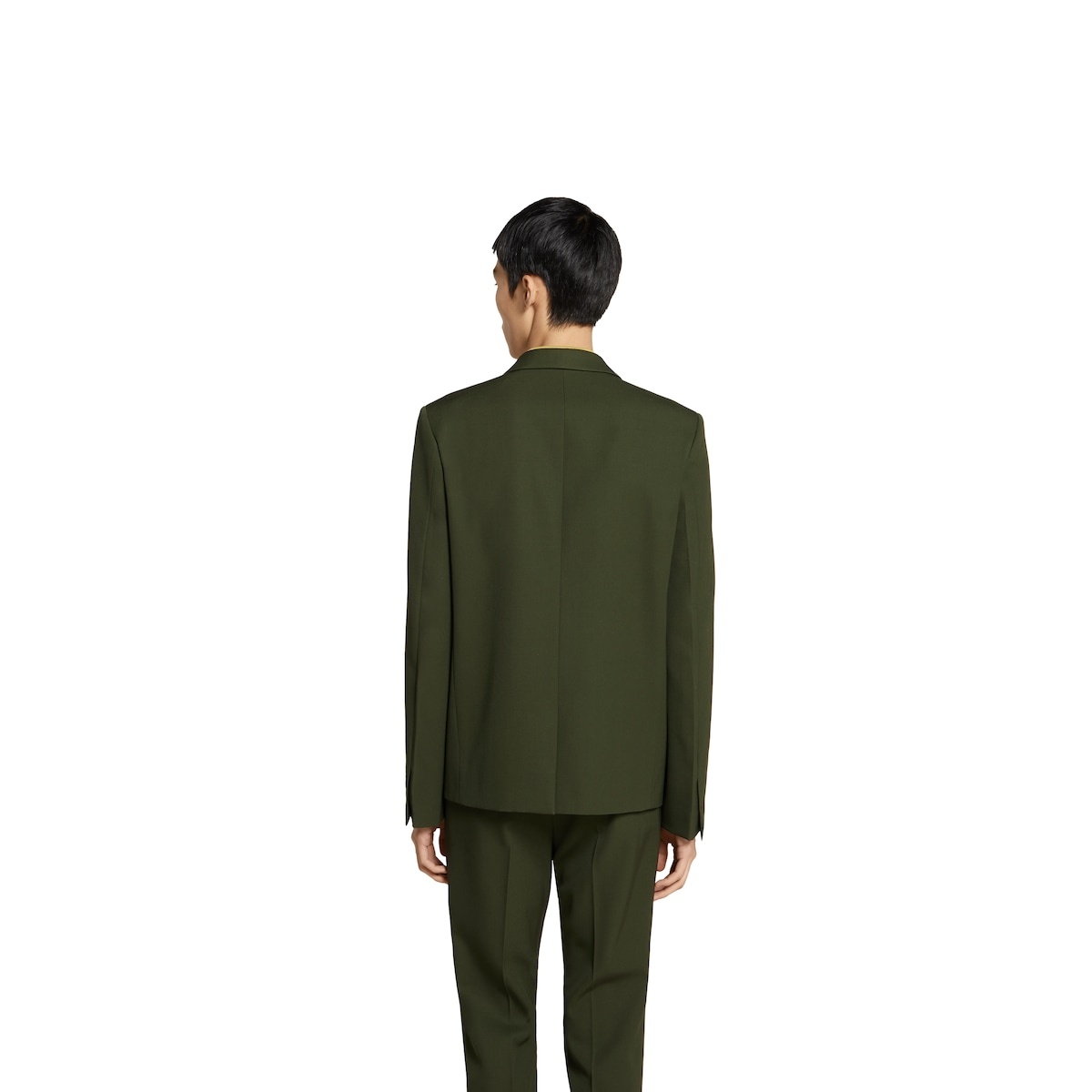 Embossed wool gabardine jacket - 4