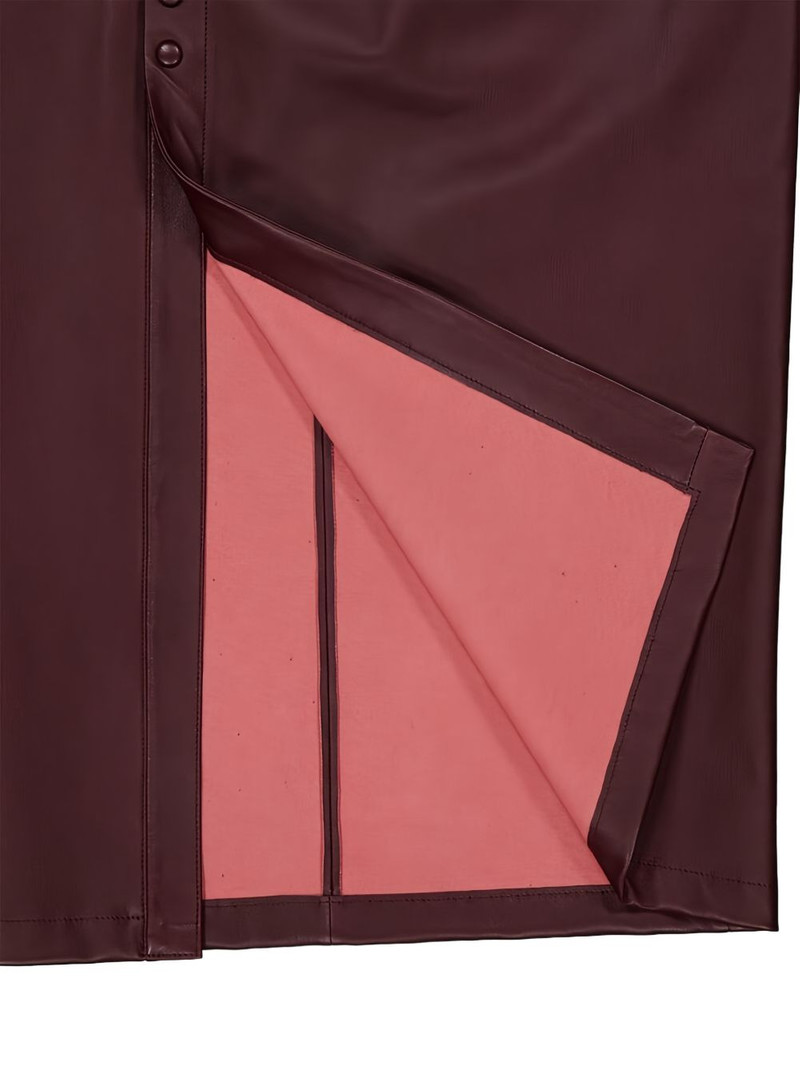 buttoned leather midi skirt 4