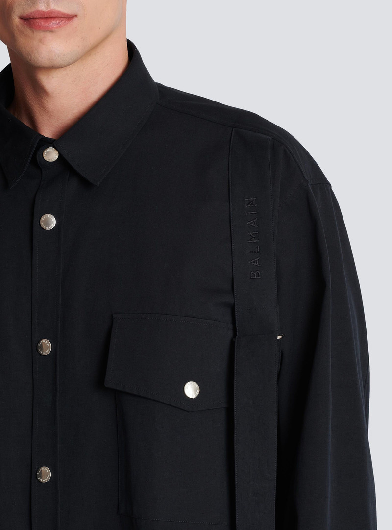 Cotton shirt with strap 7