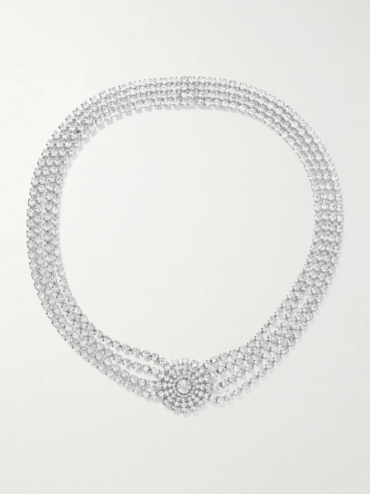 Zelina Rhodium-plated Crystal Headpiece - 1