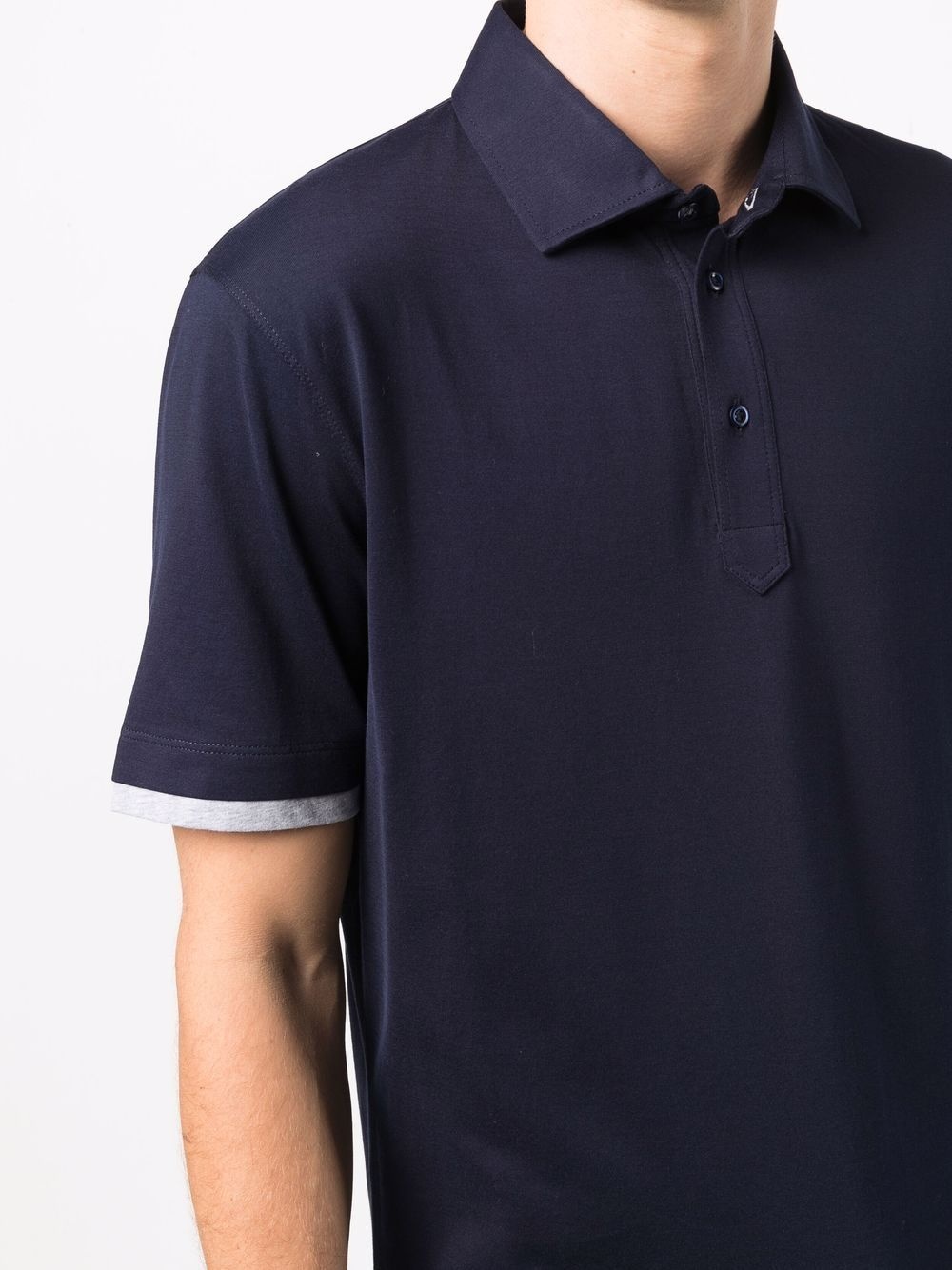 contrast-trim polo shirt - 5