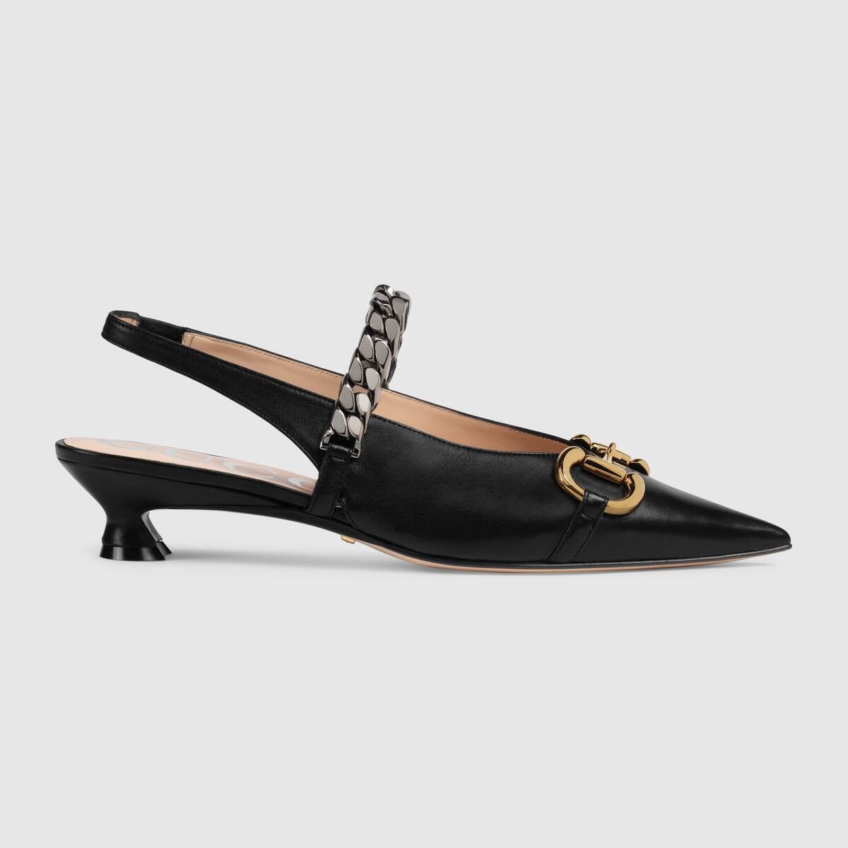 Women's leather pump with Horsebit - 1